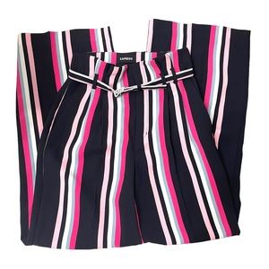 EXPRESS WIDE LEG Striped Dress pants